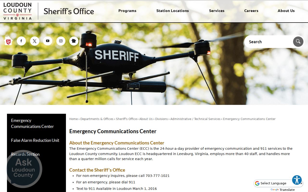 Loudoun County warrant search fallback through the Sheriff’s Office ECC